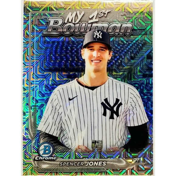 SPENCER JONES ROOKIE "MY 1ST BOWMAN" MOJO REFRACTOR 2024 BOWMAN CHROME #MIB31 - Picture 3 of 3